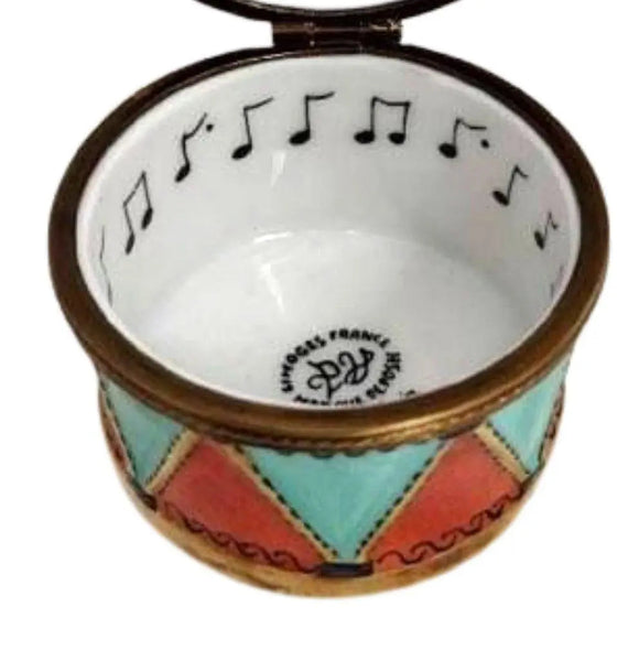 Christmas Drum Limoges Box Collectible Porcelain Limoges xmas French Trinket Box