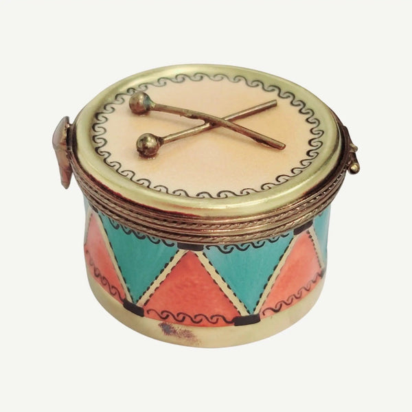 Christmas Drum Limoges Box Collectible Porcelain Limoges xmas French Trinket Box