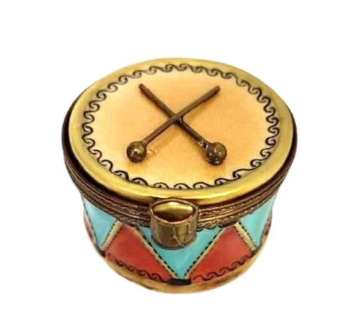 Christmas Drum Limoges Box Collectible Porcelain Limoges xmas French Trinket Box