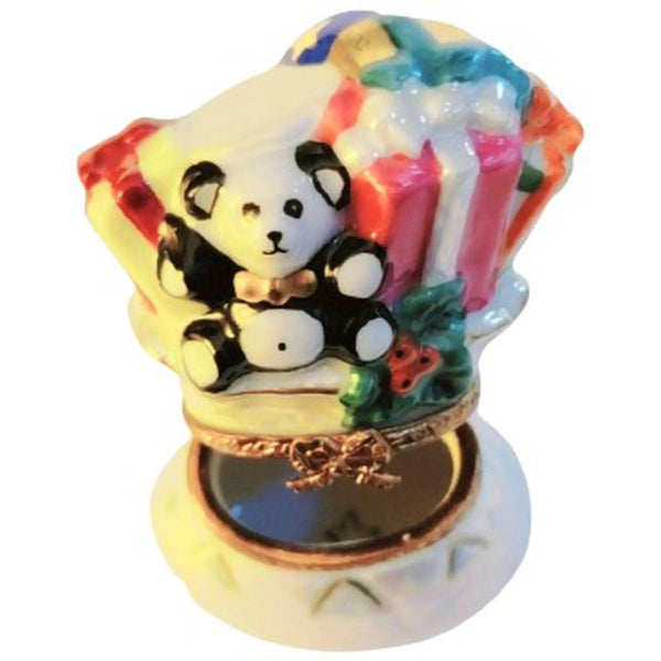 Christmas Toy Bag Limoges Box Porcelain Limoges xmas theme French Trinket Box