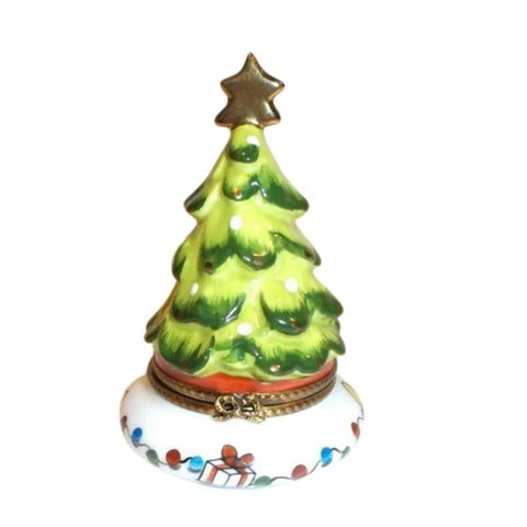 Christmas Tree Doll Surprise Box Porcelain Limoges xmas Limoges Porcelain Boxes Christmas Tree French Trinket Box