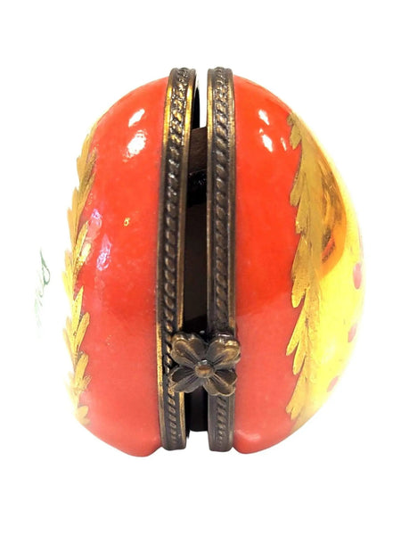 Christmas Tree Limoges Egg Frame Porcelain Limoges xmas egg French Trinket Box