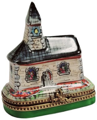 Church Limoges Box Figurine Porcelain Limoges Religion French Trinket Box