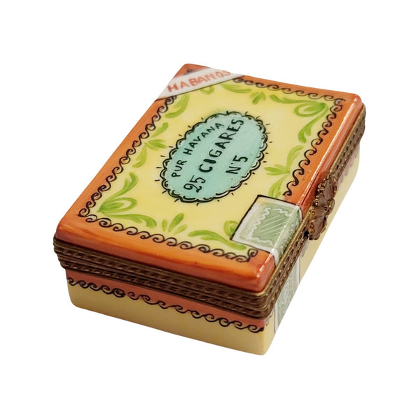 Cigar Box with Removable Cigars Porcelain Limoges wine Limoges Box men French Trinket Box