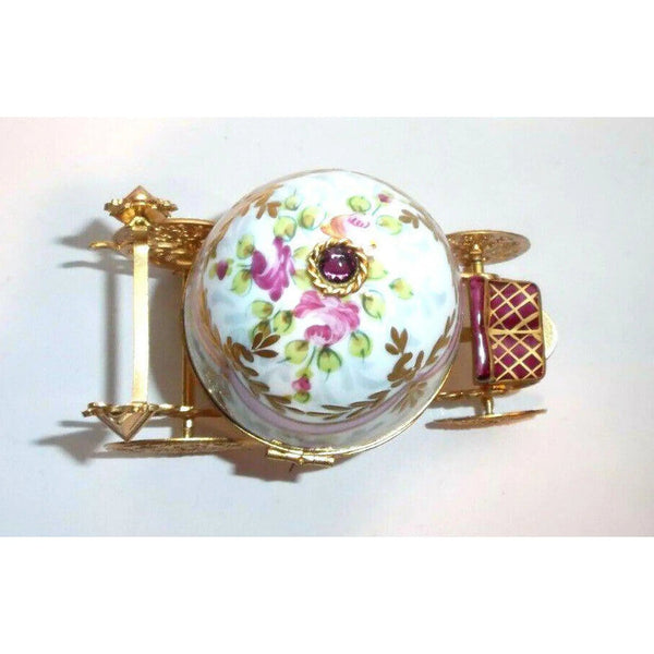 Cinderella Coach Egg Treasure Porcelain Limoges Fairy xmas French Trinket Box