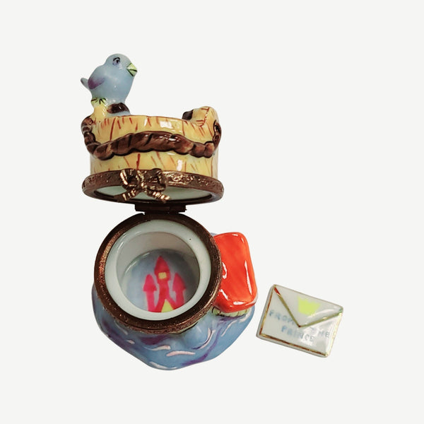 Cinderella Porcelain Wash Bucket Porcelain Limoges Fairy French Trinket Box