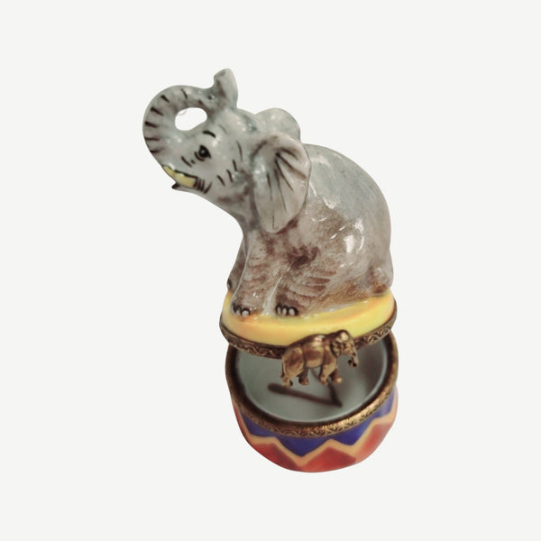 Circus Elephant Porcelain Limoges Box Porcelain Limoges Wild Limoges elephant circus French Trinket Box