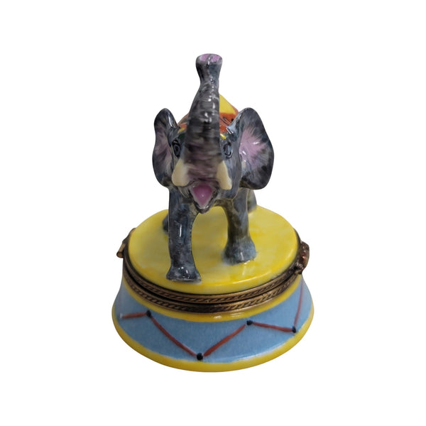 Circus Elephant Porcelain Treasure Porcelain Limoges Wild Limoges elephant circus French Trinket Box