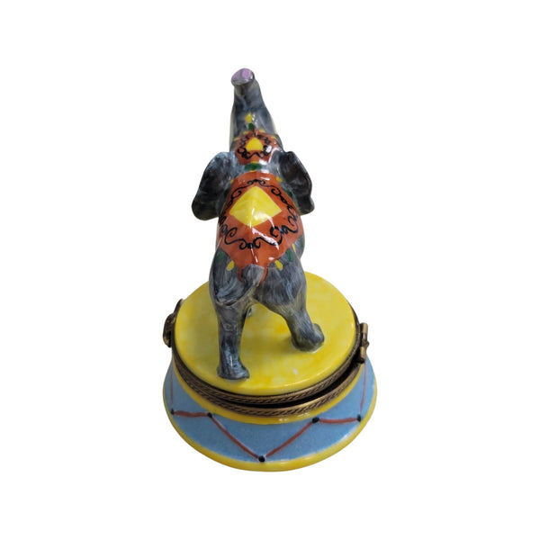 Circus Elephant Porcelain Treasure Porcelain Limoges Wild Limoges elephant circus French Trinket Box