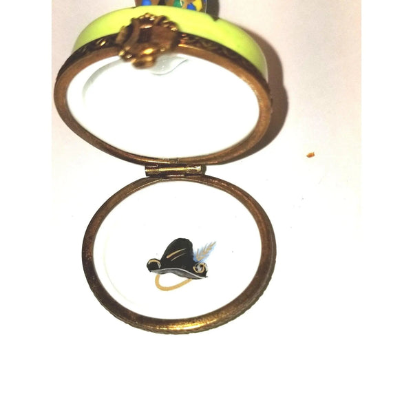 Clown Jester Harlequin Figurine Porcelain Limoges Circus Clown French Trinket Box