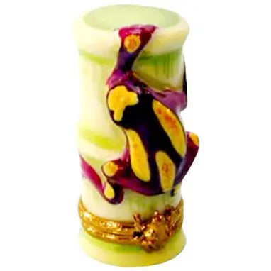 Clown Tree Frog Porcelain Limoges Frog French Trinket Box