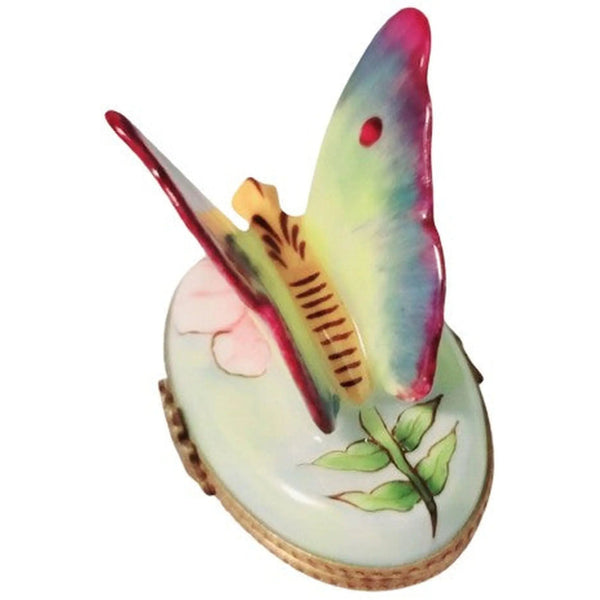 Colorful Butterfly Limoges Box Porcelain Limoges Butterfly French Trinket Box