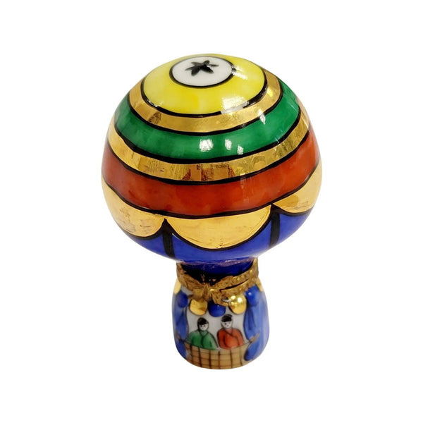 Colorful Hot Air Balloon Limoges Porcelain Limoges travel vehicle French Trinket Box