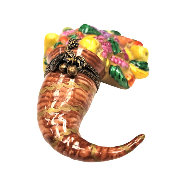 Cornucopia Thanksgiving Elegance Porcelain Limoges Thanksgiving xmas French Trinket Box