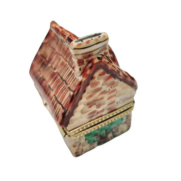 Cottage Country House Figurine Porcelain Limoges home French Trinket Box