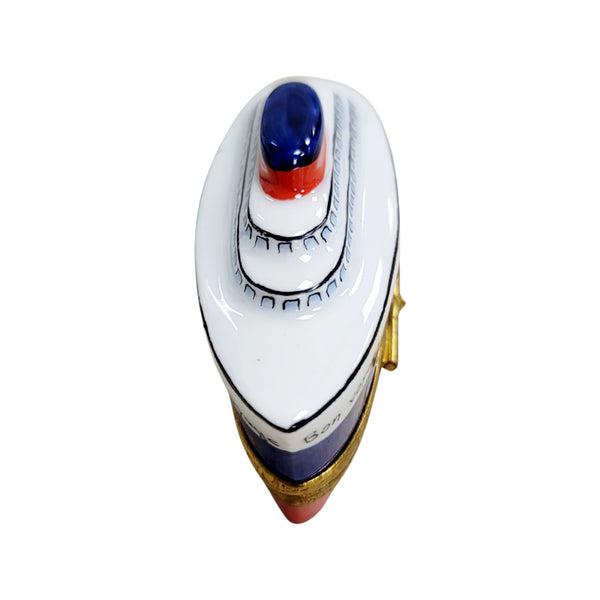 Cruise Ship Elegance Box Porcelain Limoges vehicle world travel French Trinket Box