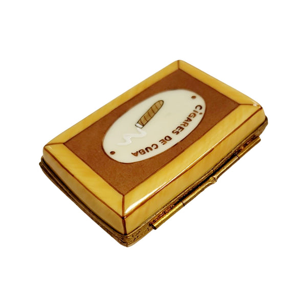 Cuban Cigar Limoges Box Figurine Porcelain Limoges wine Limoges Box men French Trinket Box