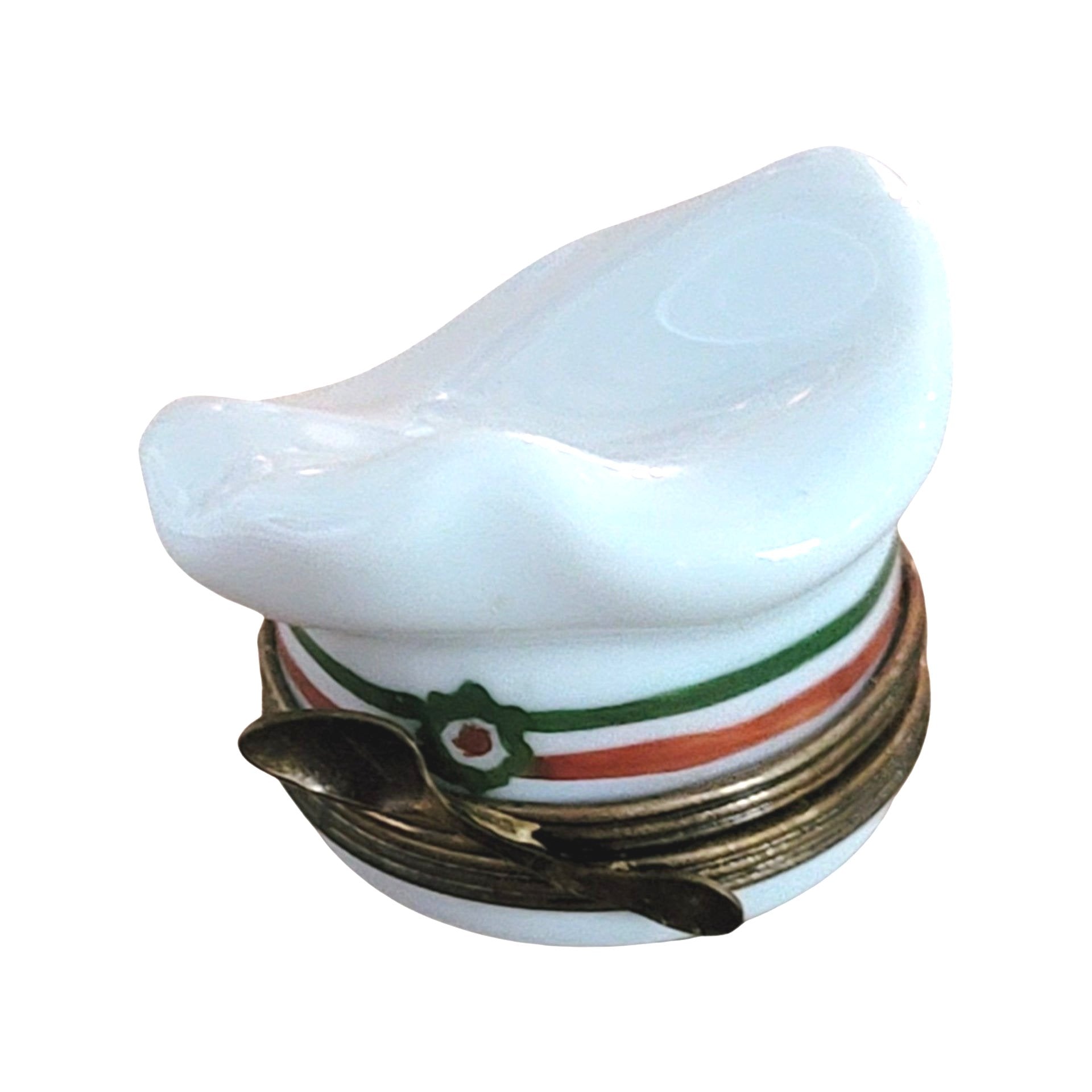Culinary Chef Hat Limoges Box Porcelain Limoges Professional Food French Trinket Box