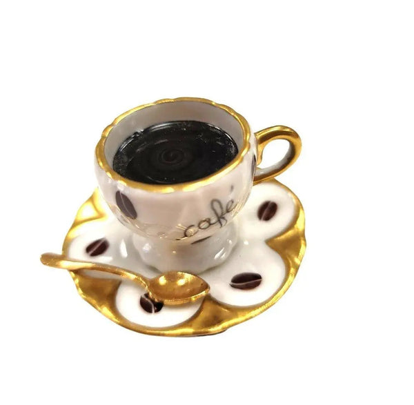 Cup of Coffee Elegance Porcelain Limoges Food China French Trinket Box