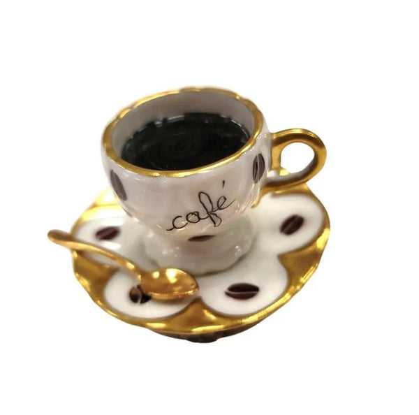 Cup of Coffee Elegance Porcelain Limoges Food China French Trinket Box