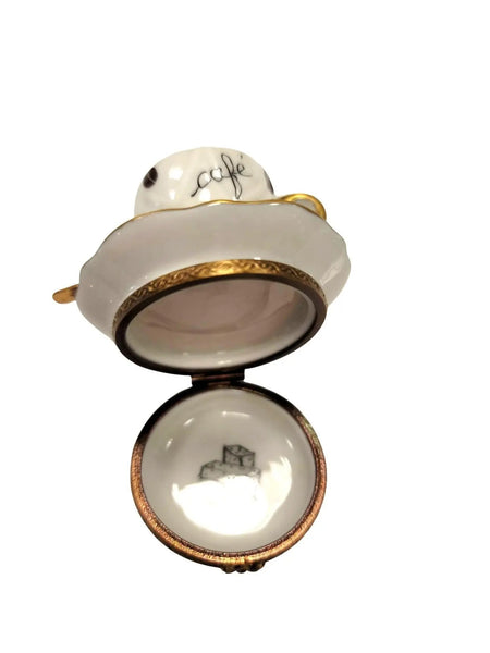 Cup of Coffee Elegance Porcelain Limoges Food China French Trinket Box