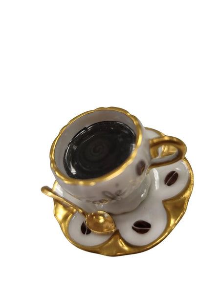 Cup of Coffee Elegance Porcelain Limoges Food China French Trinket Box