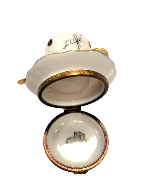 Cup of Coffee Elegance Porcelain Limoges Food China French Trinket Box