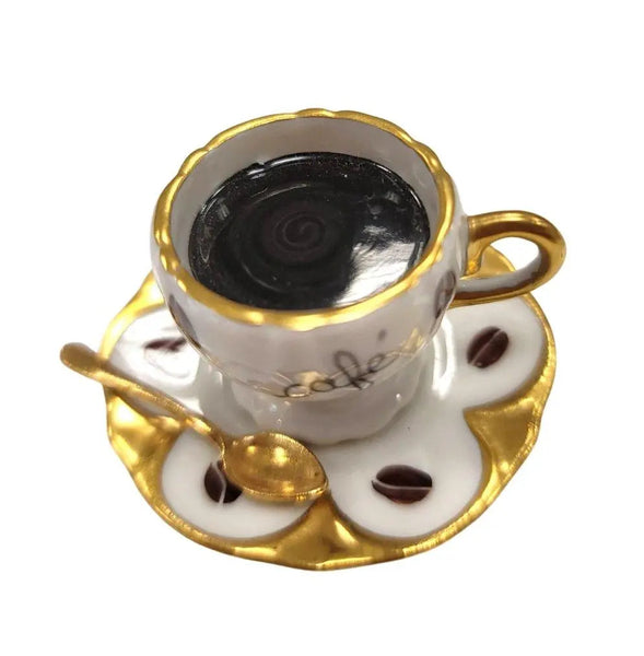 Cup of Coffee Elegance Porcelain Limoges Food China French Trinket Box