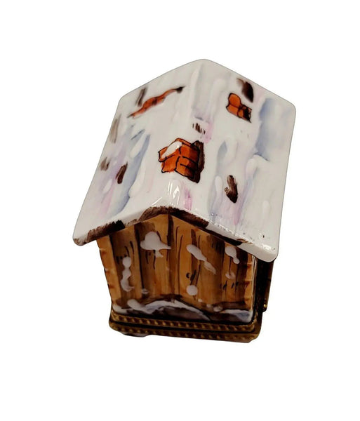 Dalmatian Dog Winter Retreat Porcelain Limoges dog winter French Trinket Box