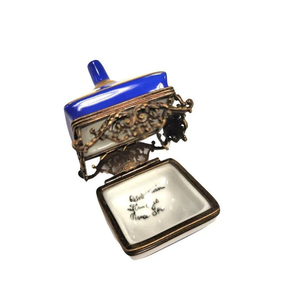 Dazzling White Brass Dreidel Box Porcelain Limoges Religion Christian French Trinket Box