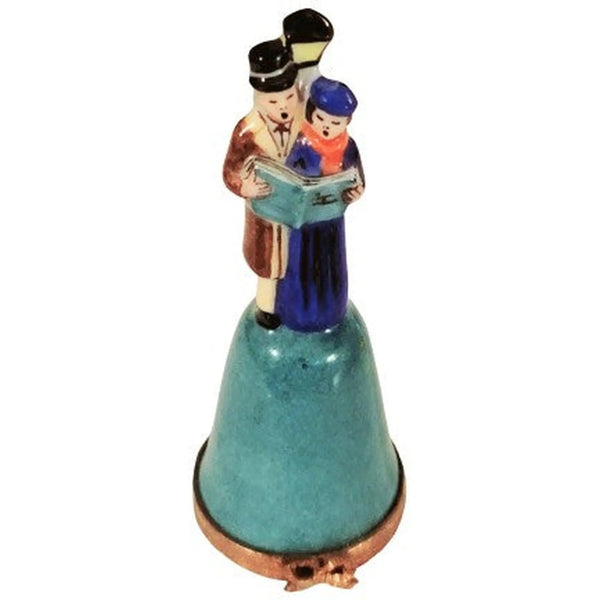 Dickens Carolers Porcelain Bell Porcelain Limoges xmas theme French Trinket Box