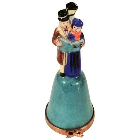 Dickens Carolers Porcelain Bell Porcelain Limoges xmas theme French Trinket Box