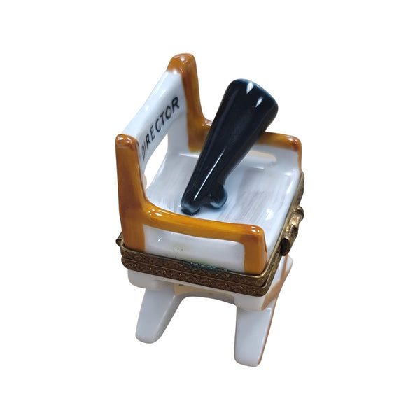 Director's Chair Limoges Box Porcelain Limoges professional French Trinket Box