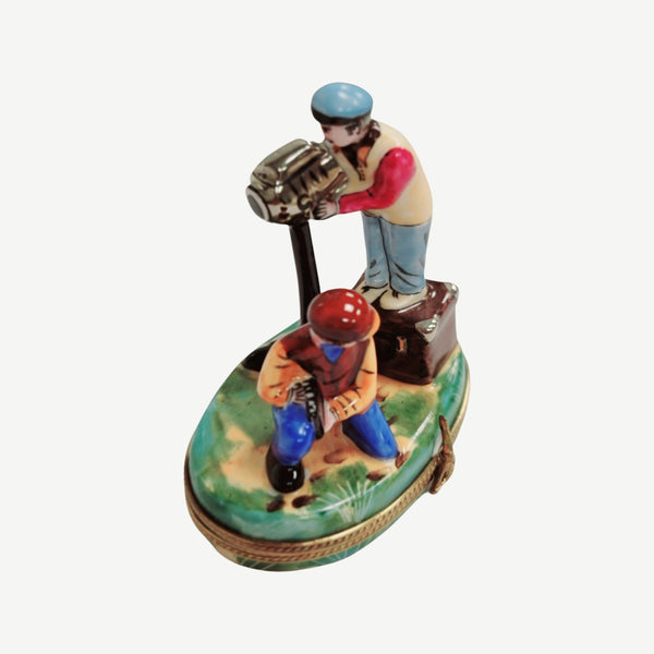 Director's Film Camera Limoges Box Porcelain Limoges art fine professional French Trinket Box