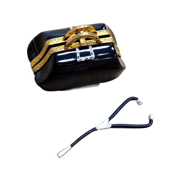 Elegant Limoges Doctor Bag Porcelain Limoges Professional French Trinket Box