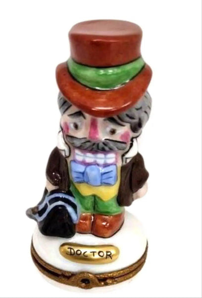 Doctor Limoges Box Figurine Porcelain Limoges figurine professional nutcracker French Trinket Box