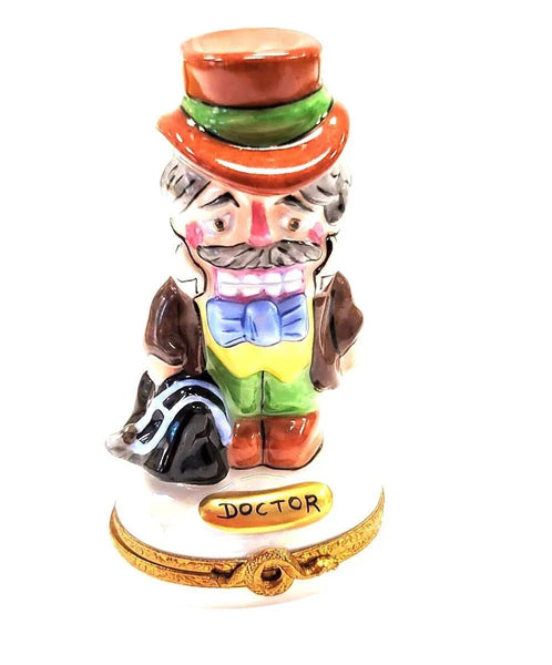 Doctor Limoges Box Figurine Porcelain Limoges figurine professional nutcracker French Trinket Box