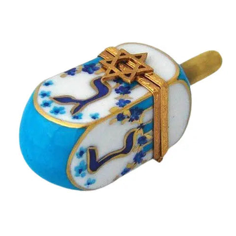 Dreidel Porcelain Limoges Spiritual Religion French Trinket Box