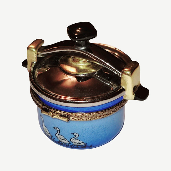 Ducks on Pressure Cooker Limoges Porcelain Limoges food home French Trinket Box