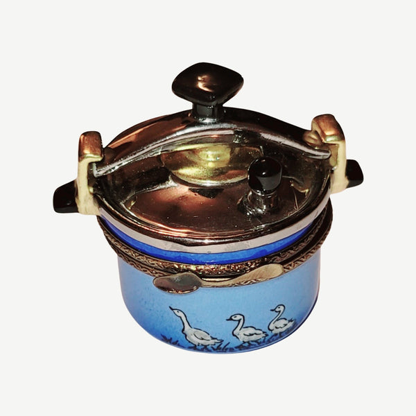 Ducks on Pressure Cooker Limoges Porcelain Limoges food home French Trinket Box