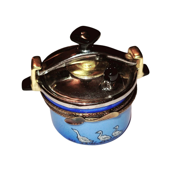 Ducks on Pressure Cooker Limoges Porcelain Limoges food home French Trinket Box