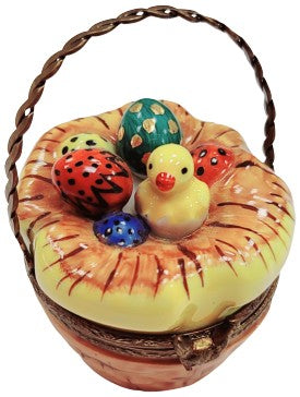 Easter Basket Bird Limoges Box Porcelain Limoges Easter French Trinket Box