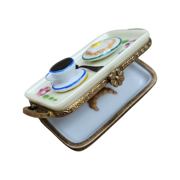 Egg And Coffee Delight Porcelain Limoges Food French Trinket Box