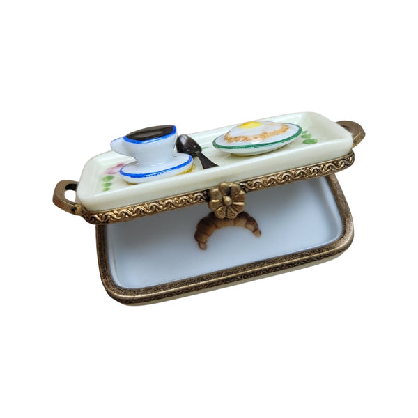 Egg & Coffee Tray Limoges Box Porcelain Figurine-furniture home LIMOGES BOXES-CH6D227