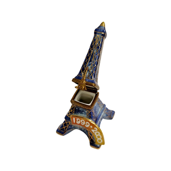 Eiffel Tower Blue Porcelain Treasure Porcelain Limoges france LIMOGES BOXES French Trinket Box
