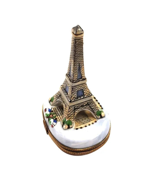 Eiffel Tower on Blue Limoges Box Porcelain Figurine-france LIMOGES BOXES-CH3S184