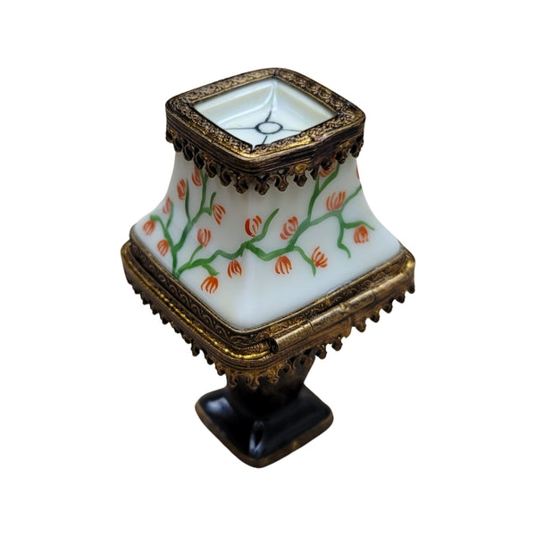 Elegant Black Table Lamp Figurine Porcelain Limoges furniture French Trinket Box