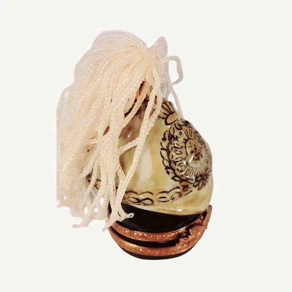 Elegant French Guard Helmet Box Porcelain Limoges Limoges Boxes travel world france French Trinket Box