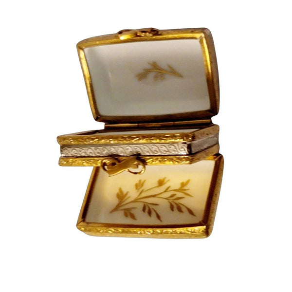 Elegant Gold Double Hinged Box Porcelain Limoges traditional special occasions French Trinket Box