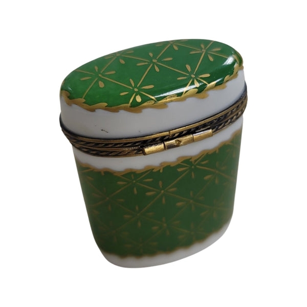 Elegant Green Floral Limoges Box Porcelain Limoges LIMOGES BOXES traditional French Trinket Box
